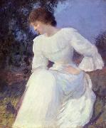 Edmund Charles Tarbell Woman in White, oil painting
